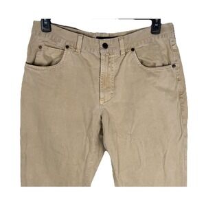 Reyn Spooner Pant Mens 32x31 Beige Flat Front Straight Leg 5 Pocket Chino Casual